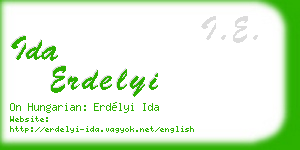 ida erdelyi business card