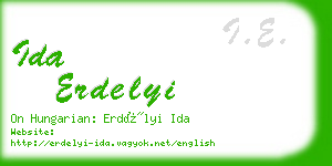 ida erdelyi business card